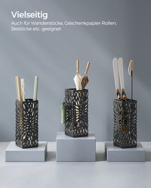 Schirmständer Regenschirmständer Stahl Schwarz