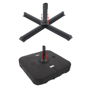Schirmständer XXL Ampelschirmständer Marktschirmständer rollbar befüllbar 180kg