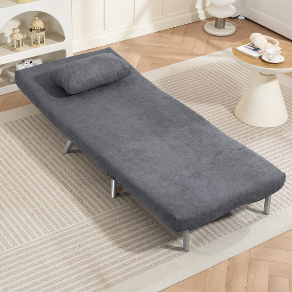 Schlafsessel mit Bettfunktion Gästebett Stoff dunkelgrau