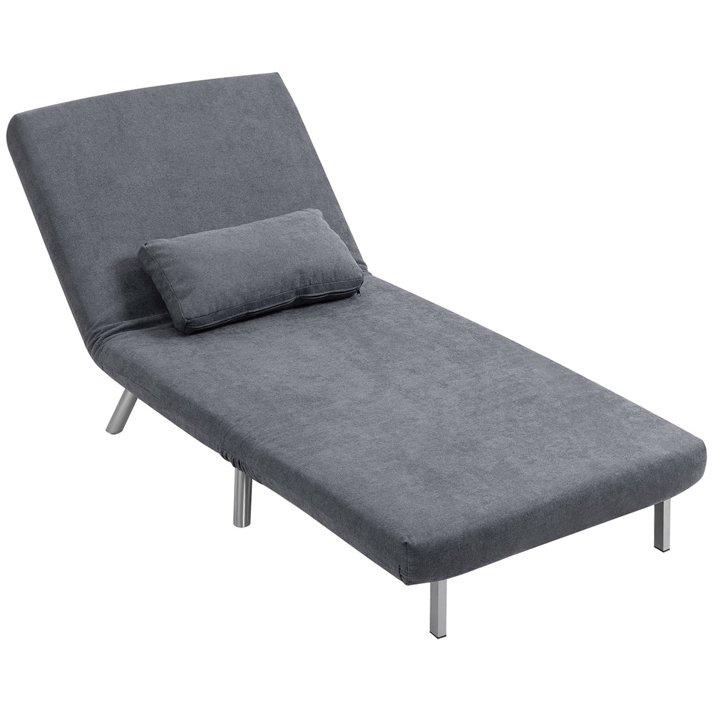 Schlafsessel mit Bettfunktion Gästebett Stoff dunkelgrau