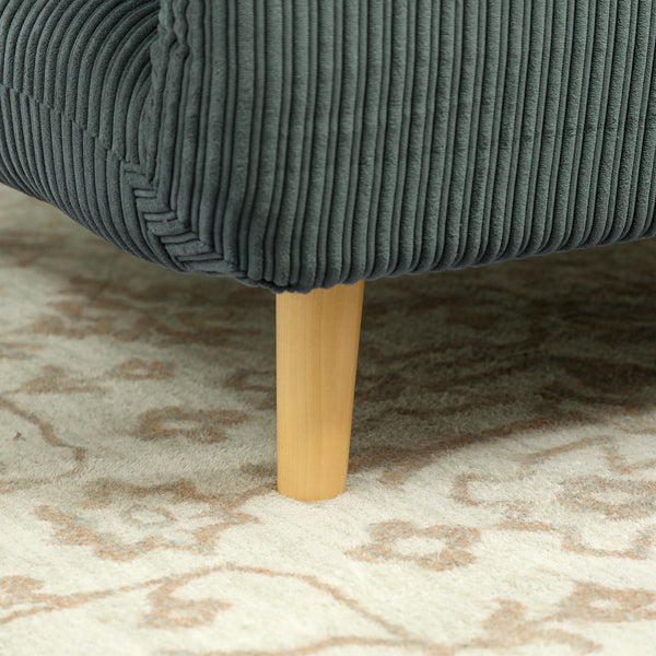 Schlafsessel mit Bettfunktion Gästebett Cord verstellbare Kopfstütze grün