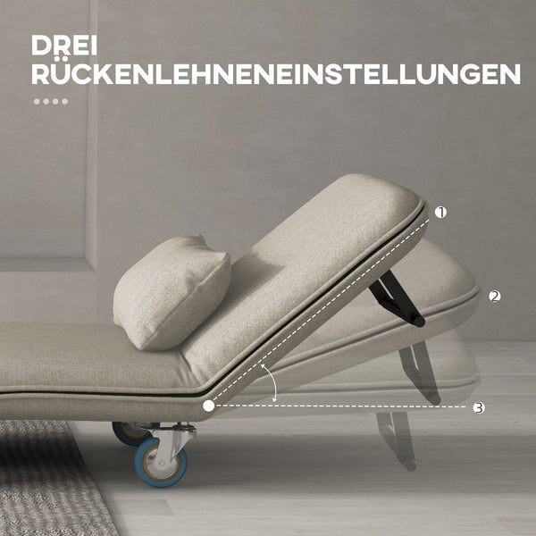 Sessel Schlafsessel Gästebett 3-in-1 bis 120kg belastbar Grau