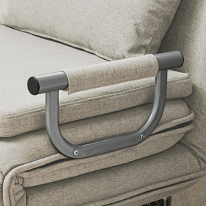 Sessel Schlafsessel Gästebett 3-in-1 bis 120kg belastbar Grau