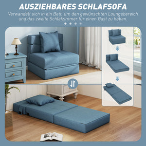 Schlafsessel Gästebett mit abnehmbarem Bezug dunkelblau