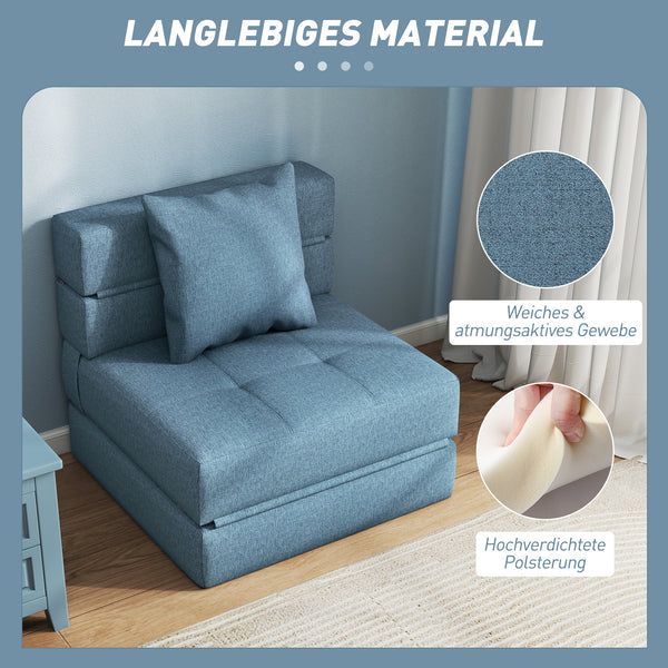 Schlafsessel Gästebett mit abnehmbarem Bezug dunkelblau