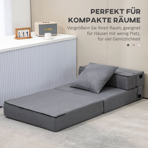 Schlafsessel Gästebett mit abnehmbarem Bezug dunkelgrau