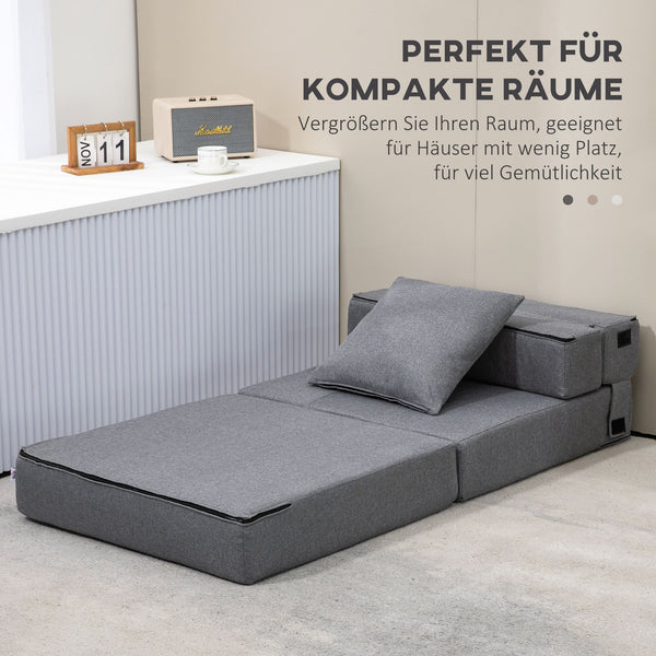 Schlafsessel Gästebett mit abnehmbarem Bezug dunkelgrau