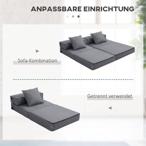 Schlafsessel Gästebett mit abnehmbarem Bezug dunkelgrau