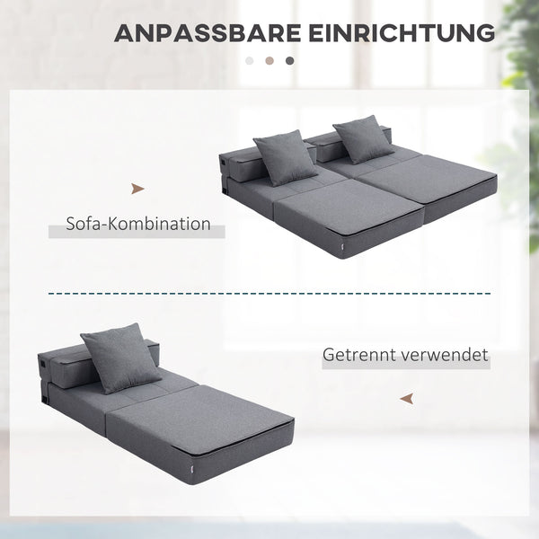 Schlafsessel Gästebett mit abnehmbarem Bezug dunkelgrau