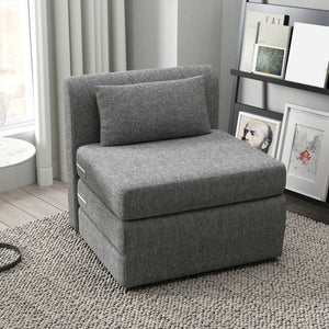 Schlafsessel Gästematratze faltbar 80x75x74cm grau