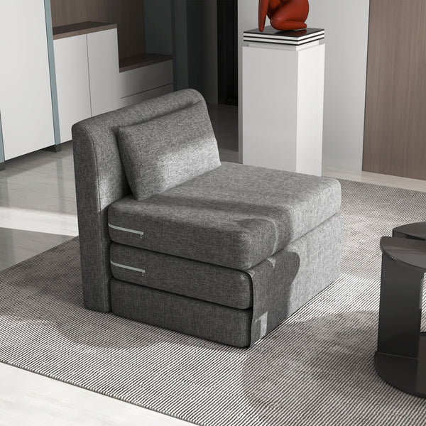 Schlafsessel Gästematratze faltbar 80x75x74cm grau
