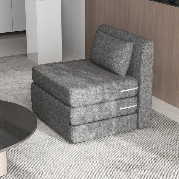 Schlafsessel Gästematratze faltbar 80x75x74cm grau