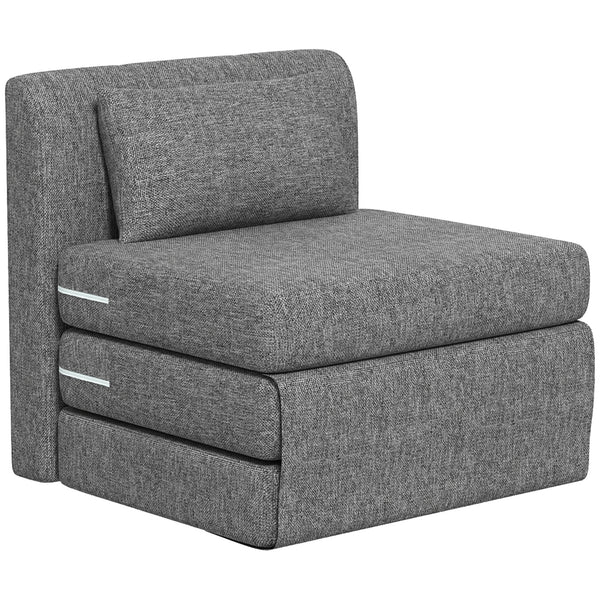 Schlafsessel Gästematratze faltbar 80x75x74cm grau