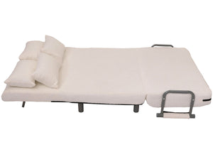 Schlafsessel Klappsessel Schlafsofa Gästebett Liegefläche 190x100cm Bouclé creme
