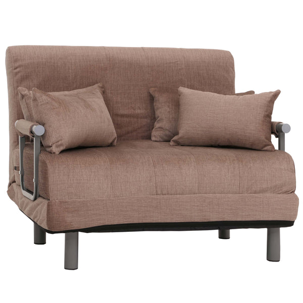 Schlafsessel Klappsessel Schlafsofa Gästebett Liegefläche 190x100cm Chenille braun