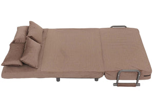 Schlafsessel Klappsessel Schlafsofa Gästebett Liegefläche 190x100cm Chenille braun