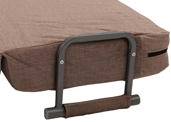 Schlafsessel Klappsessel Schlafsofa Gästebett Liegefläche 190x100cm Chenille braun