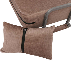 Schlafsessel Klappsessel Schlafsofa Gästebett Liegefläche 190x100cm Chenille braun