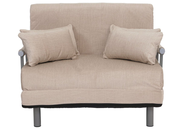 Schlafsessel Klappsessel Schlafsofa Gästebett Liegefläche 190x100cm Chenille creme