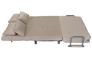 Schlafsessel Klappsessel Schlafsofa Gästebett Liegefläche 190x100cm Chenille creme