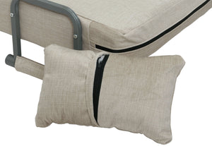 Schlafsessel Klappsessel Schlafsofa Gästebett Liegefläche 190x100cm Chenille creme