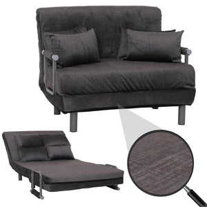 Schlafsessel Klappsessel Schlafsofa Gästebett Liegefläche 190x100cm Chenille dunkelgrau