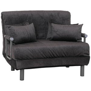 Schlafsessel Klappsessel Schlafsofa Gästebett Liegefläche 190x100cm Chenille dunkelgrau