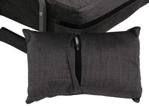 Schlafsessel Klappsessel Schlafsofa Gästebett Liegefläche 190x100cm Chenille dunkelgrau