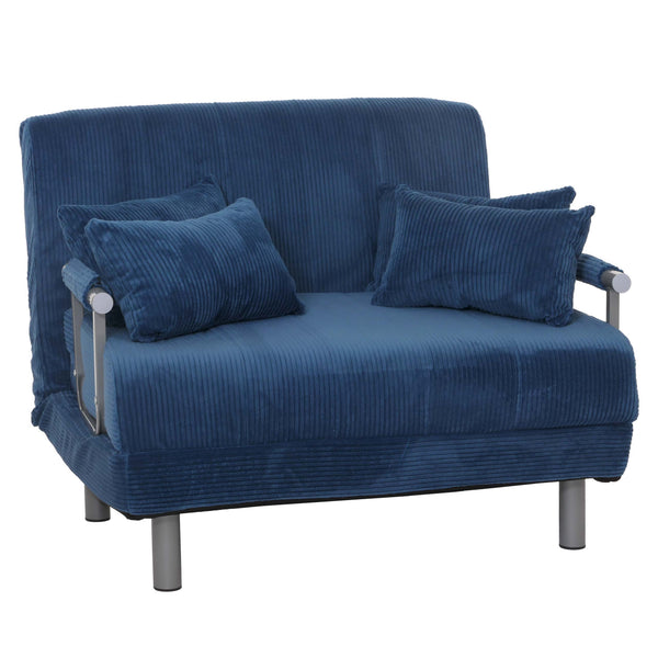 Schlafsessel Klappsessel Schlafsofa Gästebett Liegefläche 190x100cm Cord blau