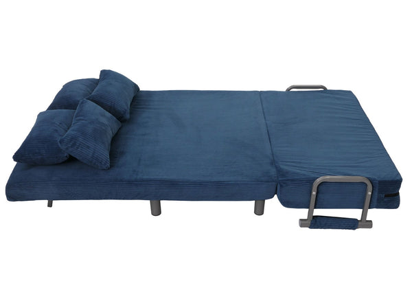 Schlafsessel Klappsessel Schlafsofa Gästebett Liegefläche 190x100cm Cord blau