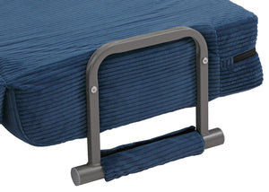 Schlafsessel Klappsessel Schlafsofa Gästebett Liegefläche 190x100cm Cord blau