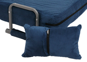 Schlafsessel Klappsessel Schlafsofa Gästebett Liegefläche 190x100cm Cord blau