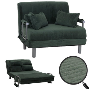 Schlafsessel Klappsessel Schlafsofa Gästebett Liegefläche 190x100cm Cord grün