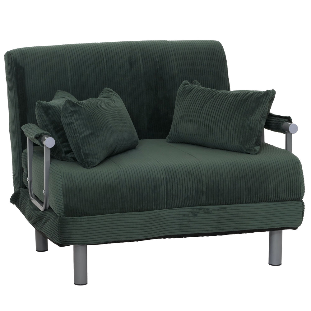 Schlafsessel Klappsessel Schlafsofa Gästebett Liegefläche 190x100cm Cord grün