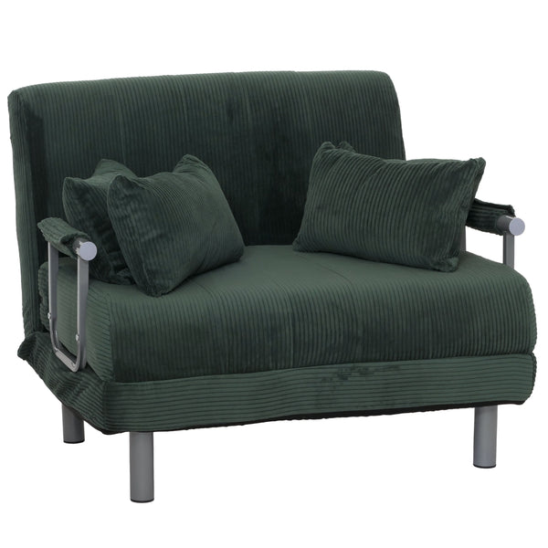 Schlafsessel Klappsessel Schlafsofa Gästebett Liegefläche 190x100cm Cord grün