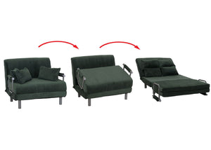 Schlafsessel Klappsessel Schlafsofa Gästebett Liegefläche 190x100cm Cord grün