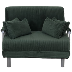 Schlafsessel Klappsessel Schlafsofa Gästebett Liegefläche 190x100cm Cord grün