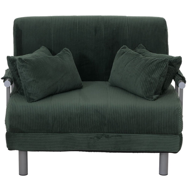 Schlafsessel Klappsessel Schlafsofa Gästebett Liegefläche 190x100cm Cord grün