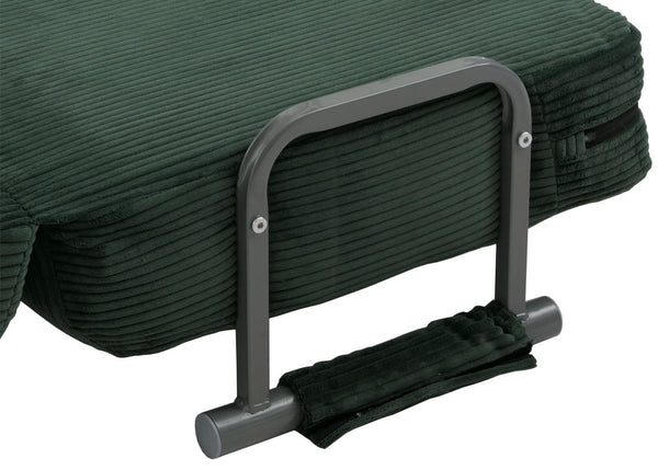 Schlafsessel Klappsessel Schlafsofa Gästebett Liegefläche 190x100cm Cord grün