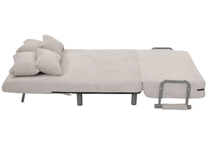 Schlafsessel Klappsessel Schlafsofa Gästebett Liegefläche 190x100cm Cord hellgrau