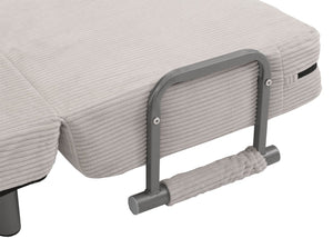 Schlafsessel Klappsessel Schlafsofa Gästebett Liegefläche 190x100cm Cord hellgrau
