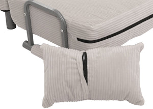 Schlafsessel Klappsessel Schlafsofa Gästebett Liegefläche 190x100cm Cord hellgrau