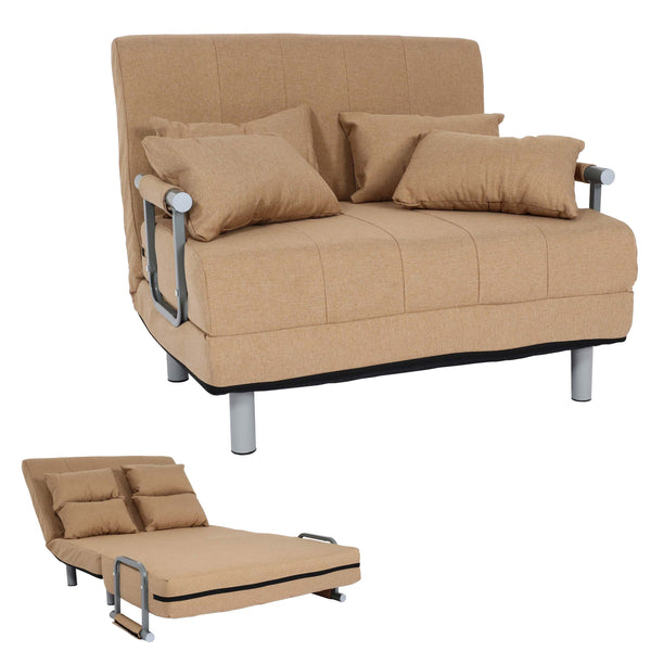 Schlafsessel Klappsessel Schlafsofa Gästebett Liegefläche 186x97cm creme-beige