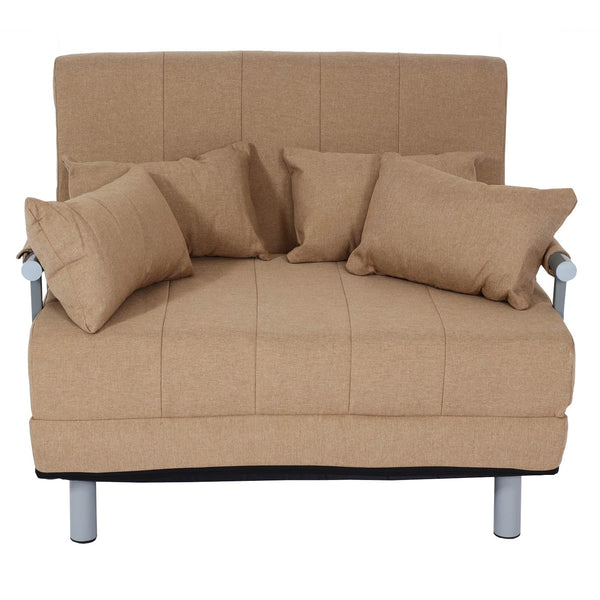 Schlafsessel Klappsessel Schlafsofa Gästebett Liegefläche 186x97cm creme-beige