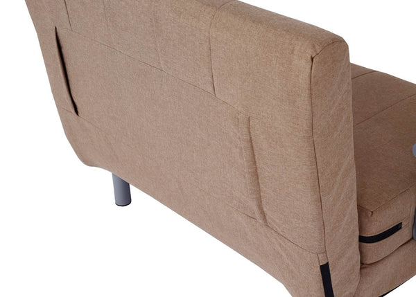Schlafsessel Klappsessel Schlafsofa Gästebett Liegefläche 186x97cm creme-beige