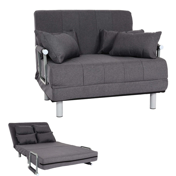 Schlafsessel Klappsessel Schlafsofa Gästebett Liegefläche 186x97cm dunkelgrau