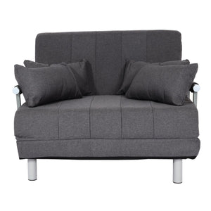 Schlafsessel Klappsessel Schlafsofa Gästebett Liegefläche 186x97cm dunkelgrau