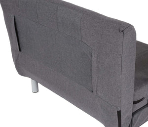 Schlafsessel Klappsessel Schlafsofa Gästebett Liegefläche 186x97cm dunkelgrau