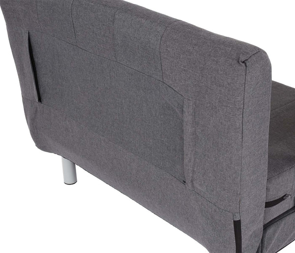 Schlafsessel Klappsessel Schlafsofa Gästebett Liegefläche 186x97cm dunkelgrau