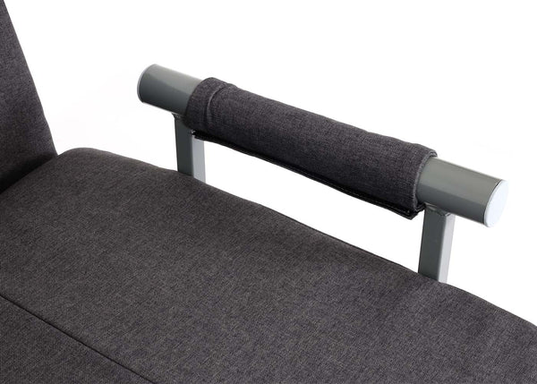 Schlafsessel Klappsessel Schlafsofa Gästebett Liegefläche 186x97cm dunkelgrau